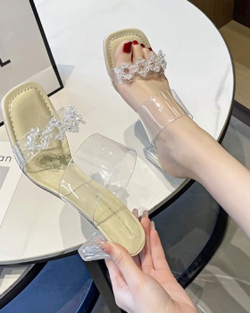 Lady sandals transparent slippers for women