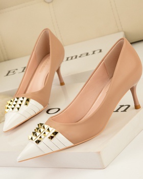 Low European style stilettos slim sexy high-heeled shoes