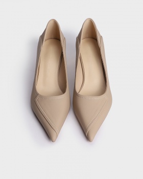 Middle-heel splice high-heeled shoes spring wear shoes