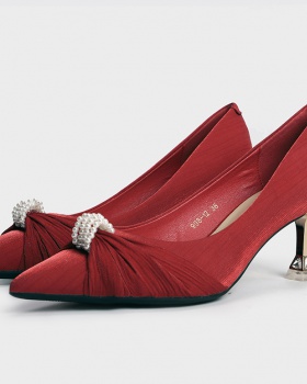 Korean style wedding shoes pointed shoes for women