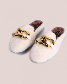 Cotton at home winter thermal couples slippers for women